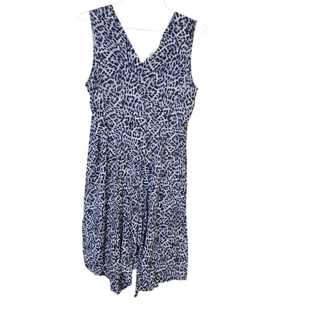 Beachlunchlounge‎ Sleeveless Animal Print 100%Viscose Summer Dress Sz XL
